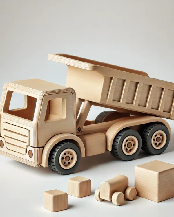 Wooden Tipper Car with Blocks